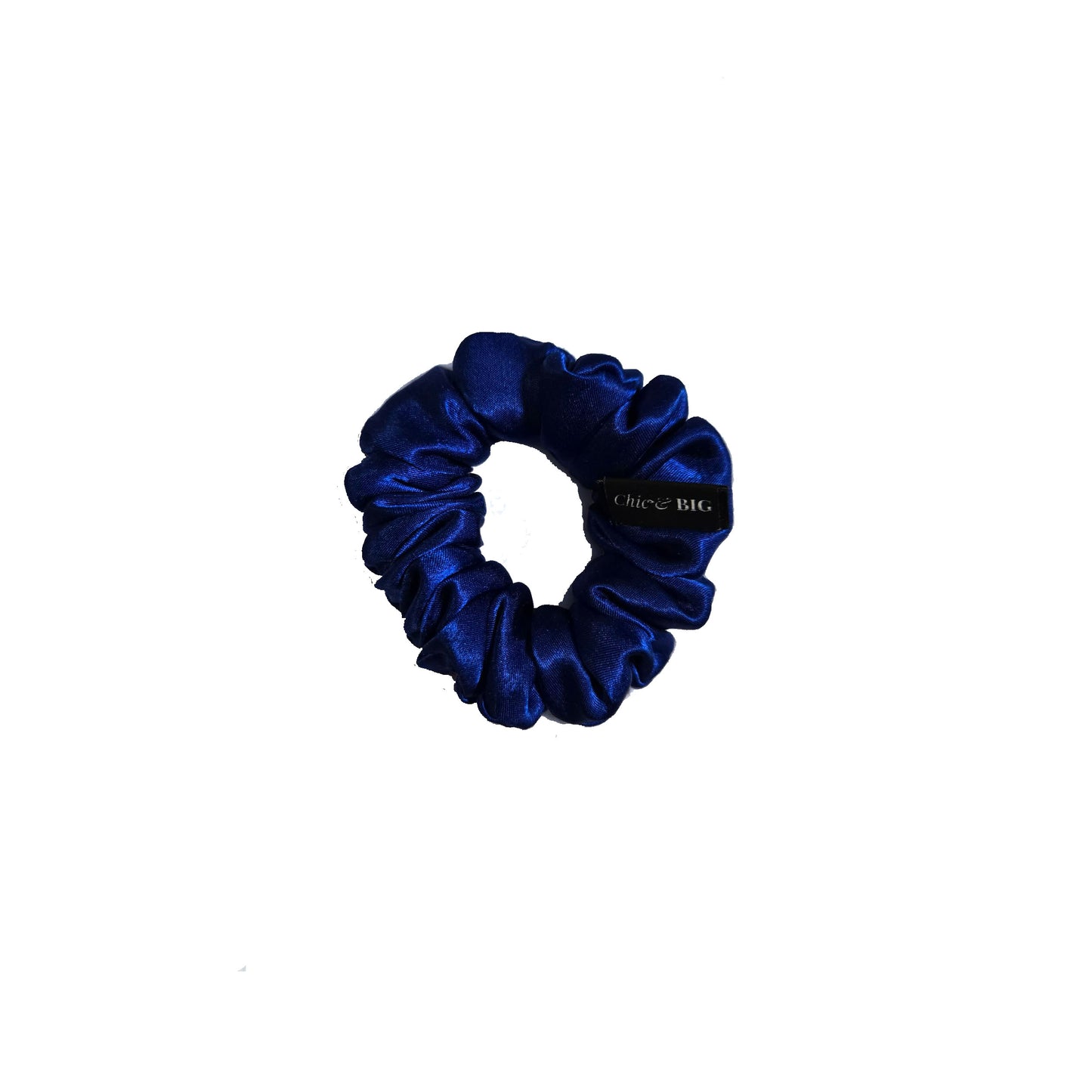 Royal Sapphire Oversized Satin Scrunchie – XXL, Mini & XXS | Handmade in Ontario