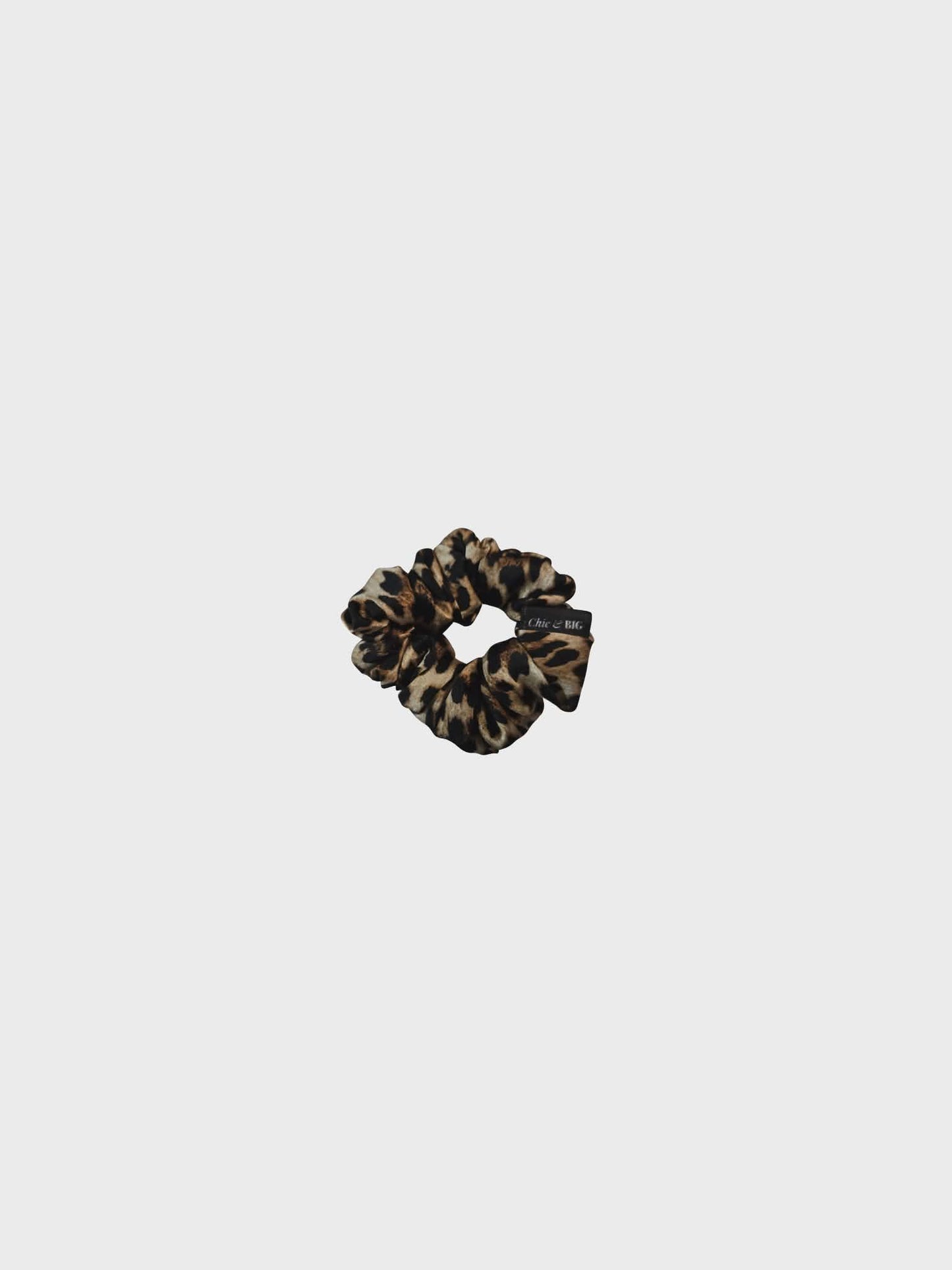 Leopard Satin Oversized Scrunchie – XXL, Mini & XXS | Handmade in Ontario