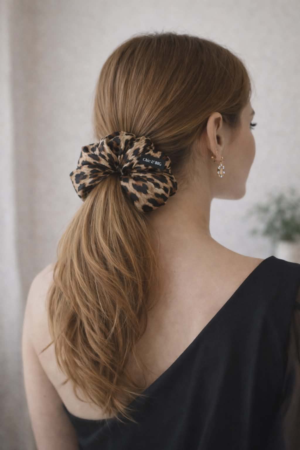 Leopard Satin Oversized Scrunchie – XXL, Mini & XXS | Handmade in Ontario