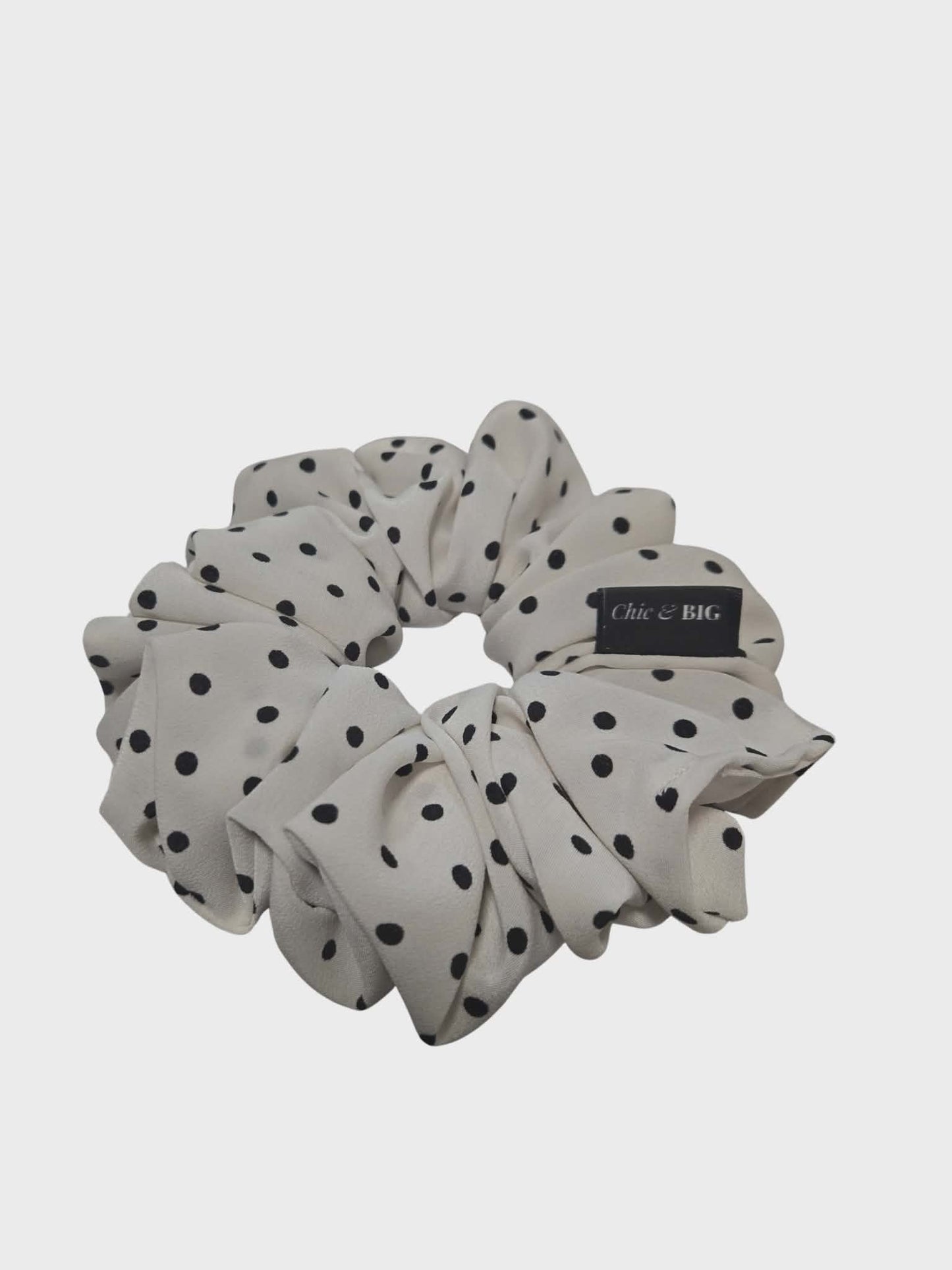 Parisian Polka Oversized Scrunchie – XXL, Mini & XXS | Handmade in Ontario