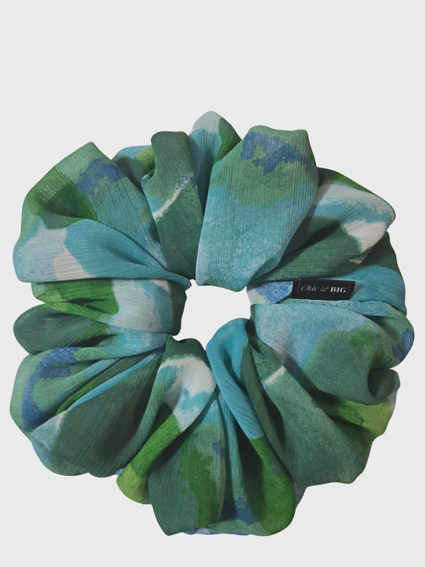 Watercolor Chiffon Oversized Scrunchie – XXL, Mini & XXS | Handmade in Ontario