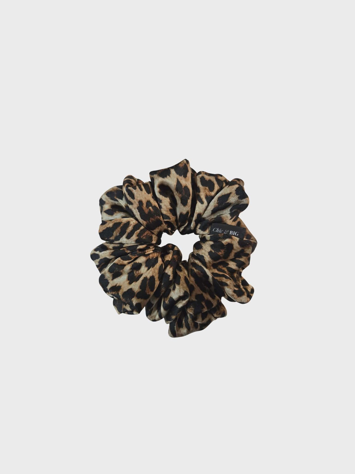 Leopard Satin Oversized Scrunchie – XXL, Mini & XXS | Handmade in Ontario